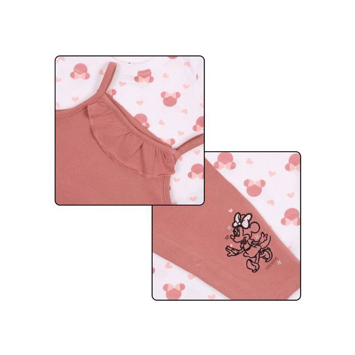 Conjunto de Minnie Mouse de Disney para bebés, suave y cómodo, de algodón, ideal para regalar. Talla 68 cm.
