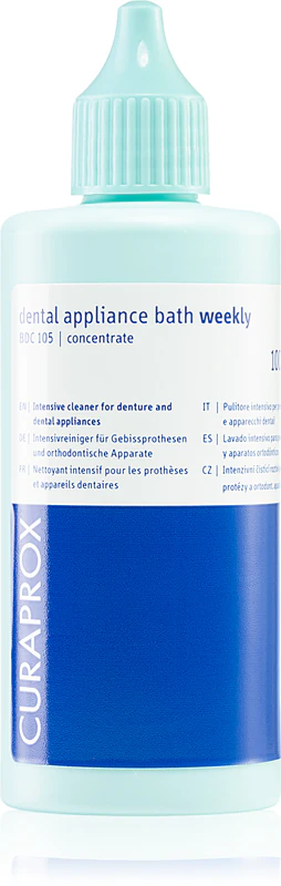 Solução para limpeza de dentaduras Curaprox BDC 105