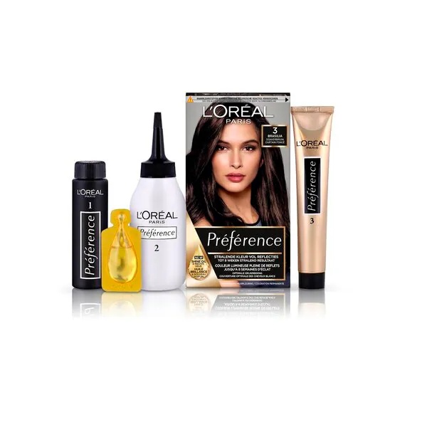L'Oréal Paris Préférence 3 temno rjava obstojna barva za lase<br>