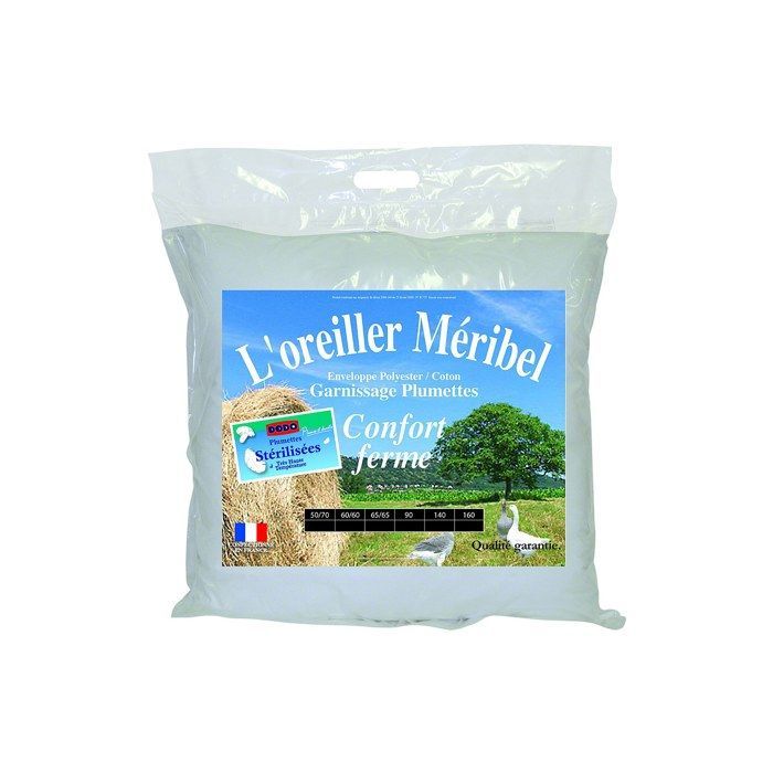 Almohada de plumas naturales firmes DODO - 60 x 60 cm - MERIBEL
