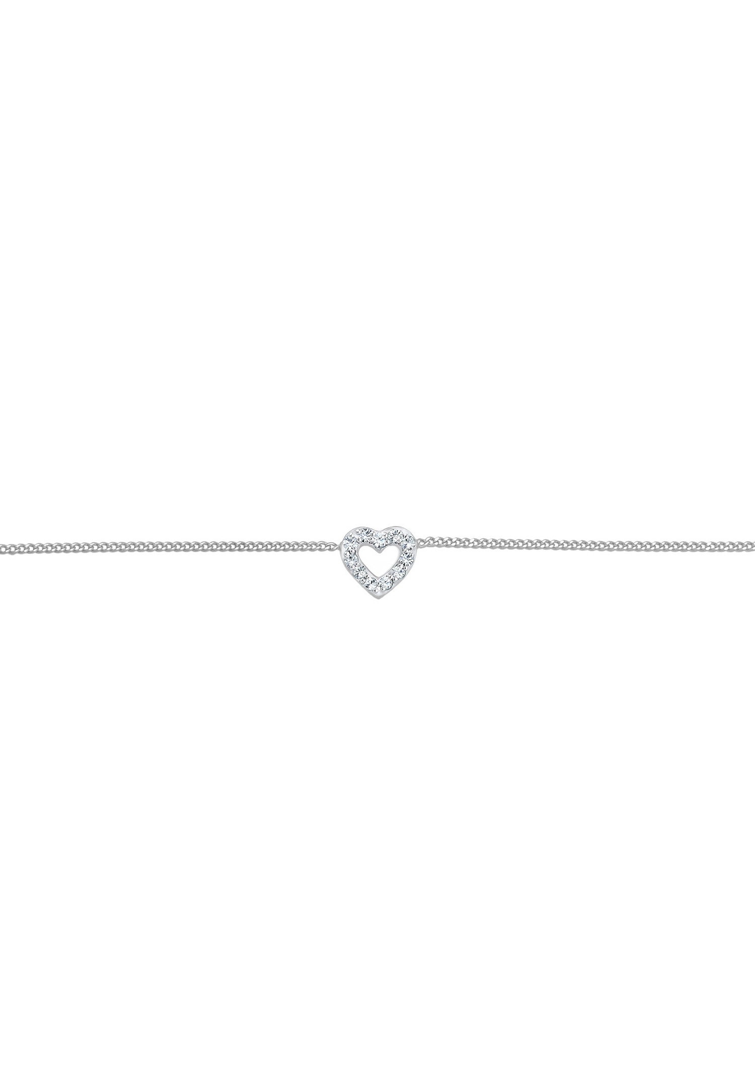 Elli Femmes Choker cœur Pendentif amour avec cristal en argent sterling 925