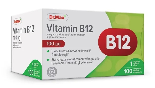 DR. MAX Dr. Max Vitamine B12 100 MCG 100 tabletten met vitamine B12