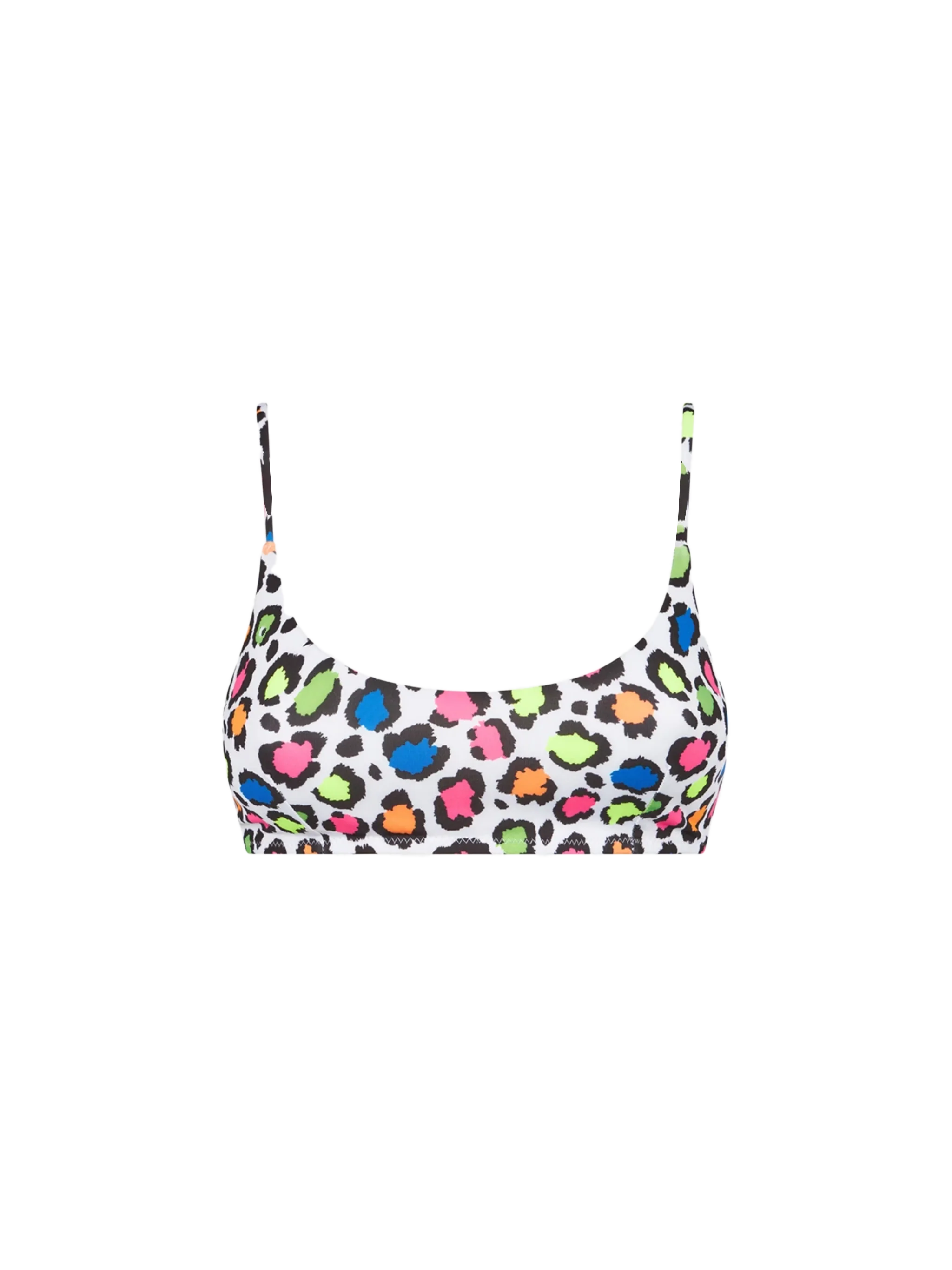 Top bralette donna con estampado animalier multicolor