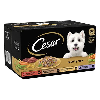 Cesar Country Gryderet Blandet Pakke