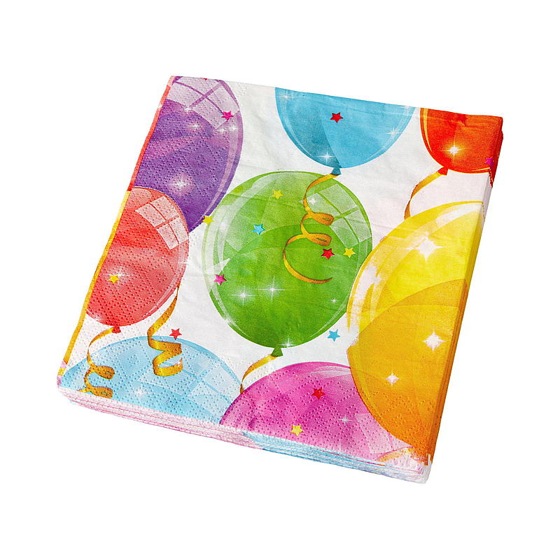 Servilletas con 20 globos brillantes