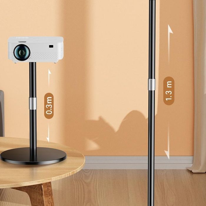 Support Trépied Vidéoprojecteur 130cm Rotatif Réglable Charge 6kg Stable YONIS