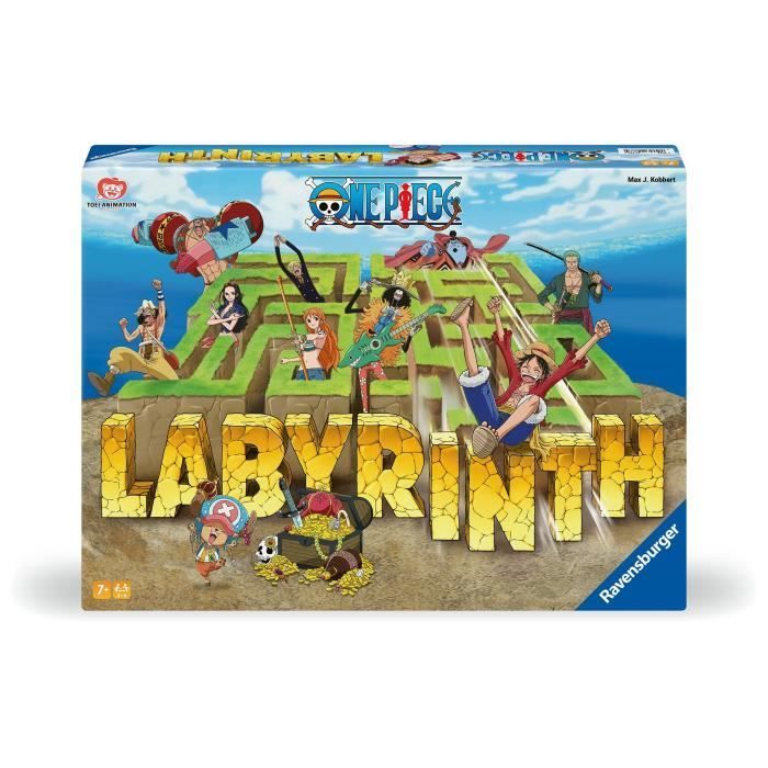 Ravensburger–Jeu de société classique–Labyrinthe One Piece–Jeu de plateau-Jeu de réflexion-Enfant et Famille–Dès 7 ans–Mixte–22887