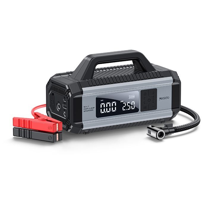 Arrancador de vehículos con inflado - RNCYN - 10000 mAh - Iluminación de emergencia - Inflado funcional - Inteligente