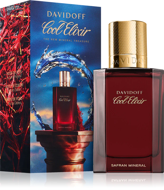 Davidoff Cool Elixir Safran Mineral, perfume intenso para homens.