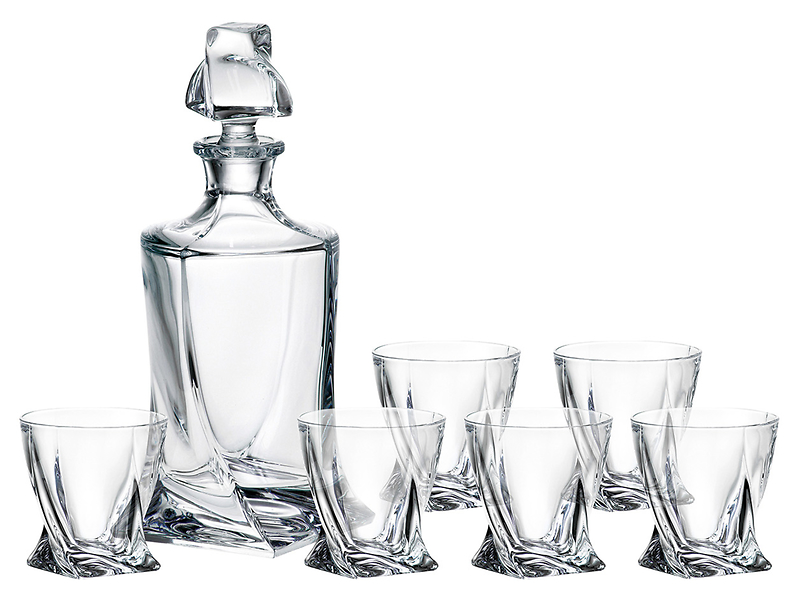 Zestaw do whisky Quadro 7 el. 850 ml