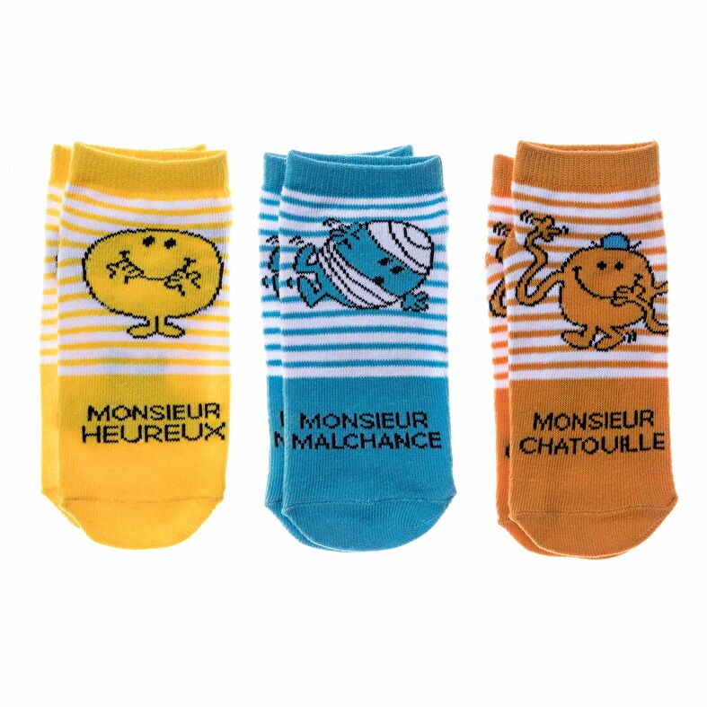 Mr. Men ja Little Miss oranssit poikien sukat - 3 kpl pakkaus