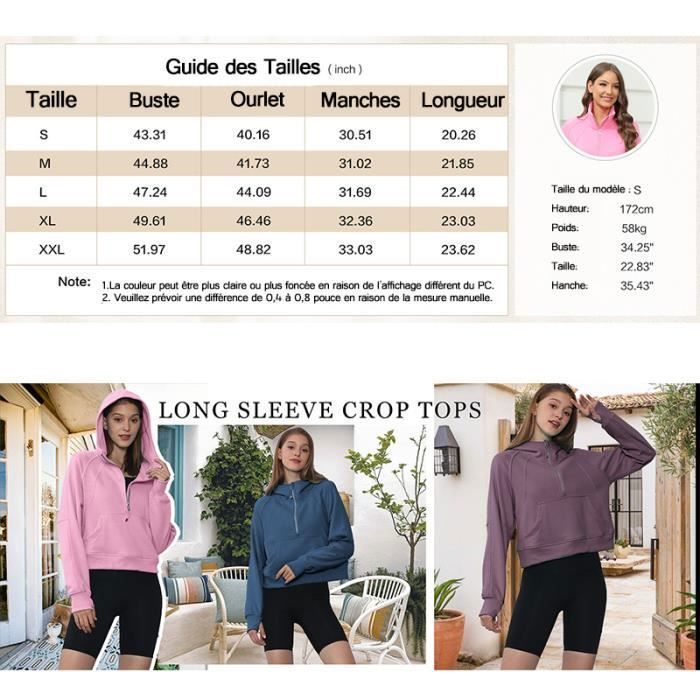 Sudadera de mujer - FONDUPIN - Media cremallera - Manga larga - Negra