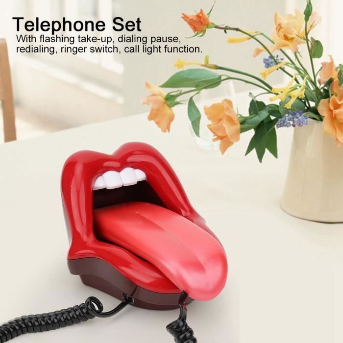 Téléphone filaire Ensemble de Téléphone Fixe Filaire Innovant Moderne pour Décoration de Bureau electromenager fait