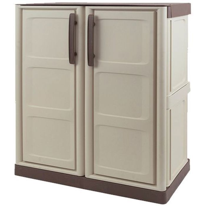Säilytyskaappi - ARTPLAST - S71/BT - Beige ja taupe - 70 x 39 x K.85,5 cm - 2 saranaovea