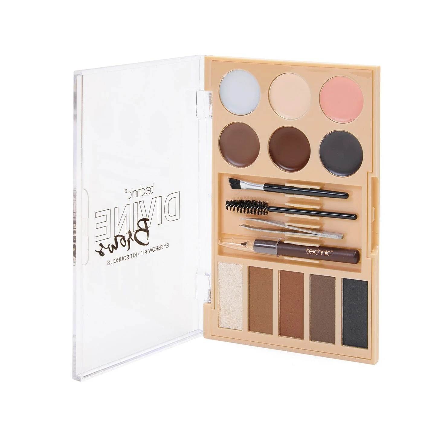 Divine Brows uzacu grima komplekts Uzacu grima produkti un zīmuļi