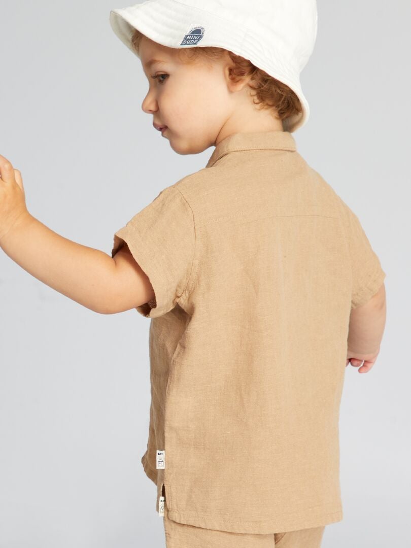 Camisa de manga curta - BEGE
