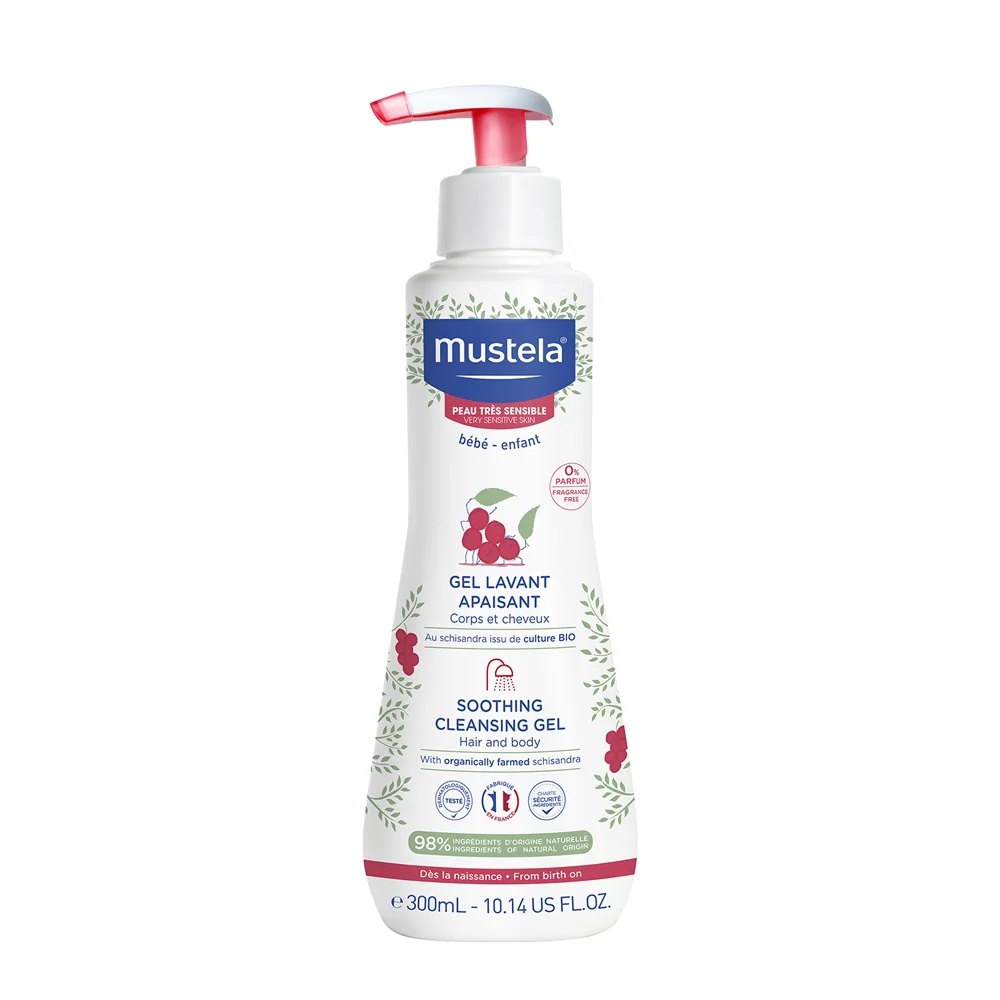 MUSTELA Mustela Verzachtende Reinigingsgel 300 ml Geluk voor de gevoelige huid