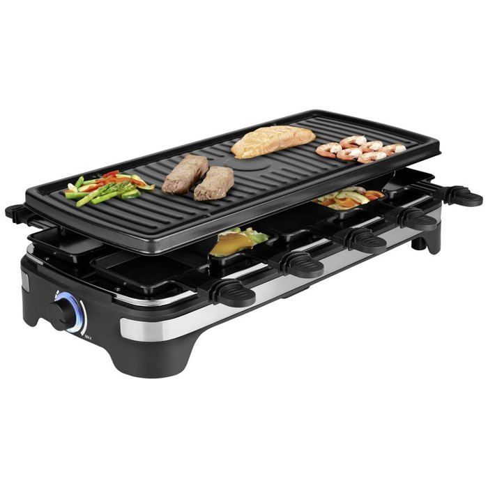 Grelhador de Raclette Princess 162650 com 10 Bandejas, Revestimento Antiaderente, Função Grill, Com Fio, Luz Indicadora, Preto