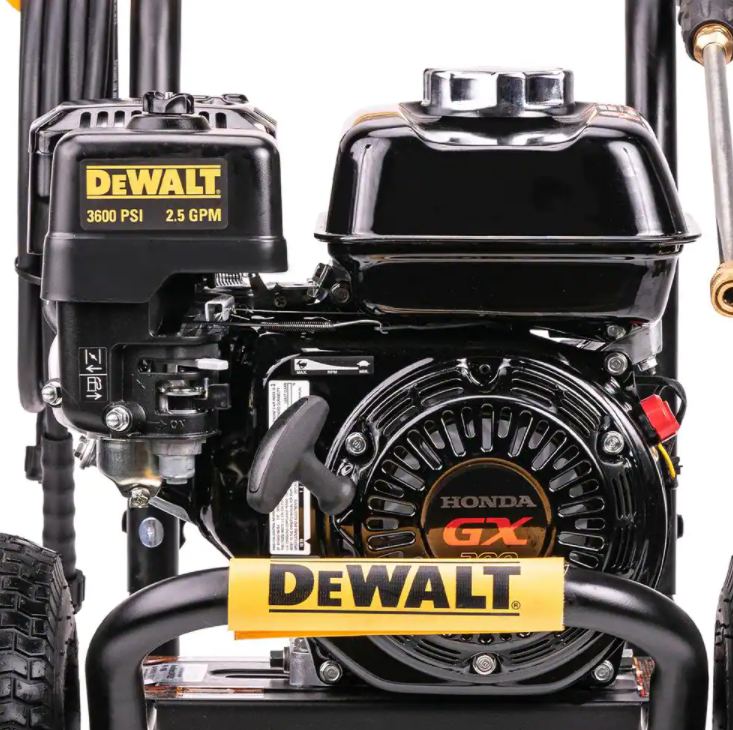 DEWALT 3600 PSI 2.5 GPM bensiini- ja kylmävesipainepesuri, ammattilaisille, HONDA GX200 -moottorilla