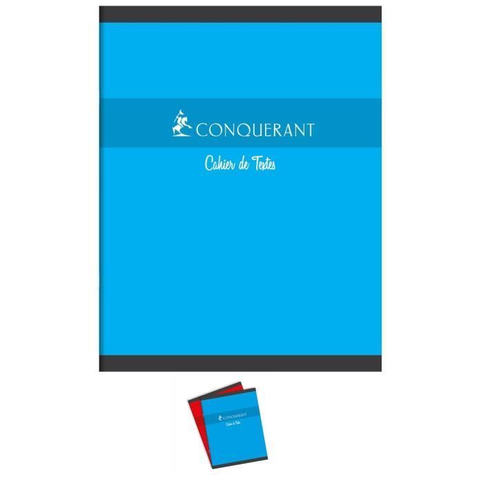 Cahier de Textes - Non spécifié - 17x22cm - 124 pages - 70g - Grands Carreaux Coloris aléatoires