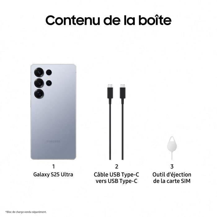 Smartphone Samsung Galaxy S25 Ultra AI 512GB Azul Titânio