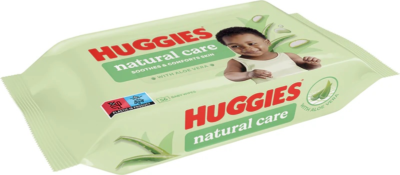 „Huggies Natural Care“ valomosios servetėlės su alaviju