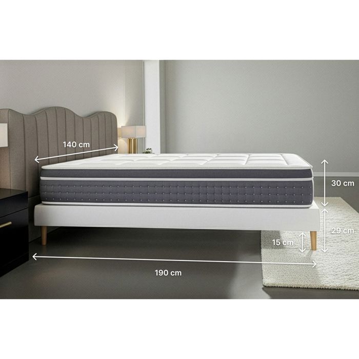 Set of thirty 140 x 190 cm slatted bed base, white kit