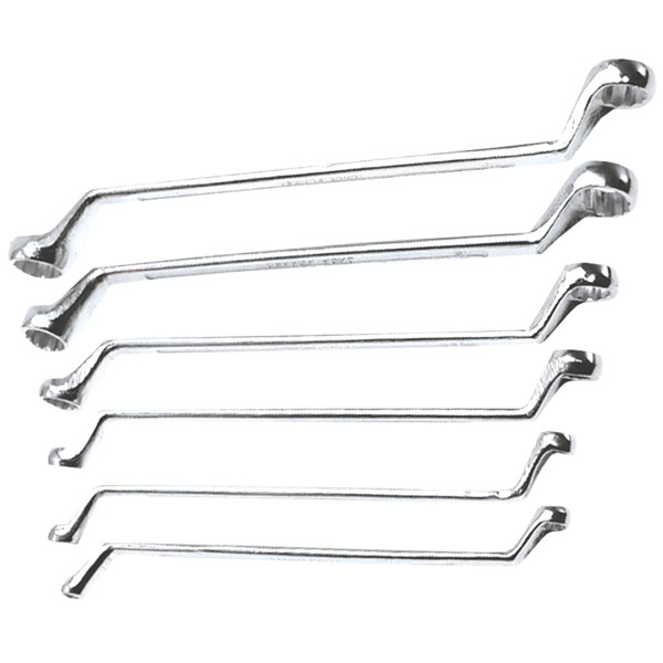 Klucze oczkowe odgięte 6-17 6 szt TOP TOOLS 35D455