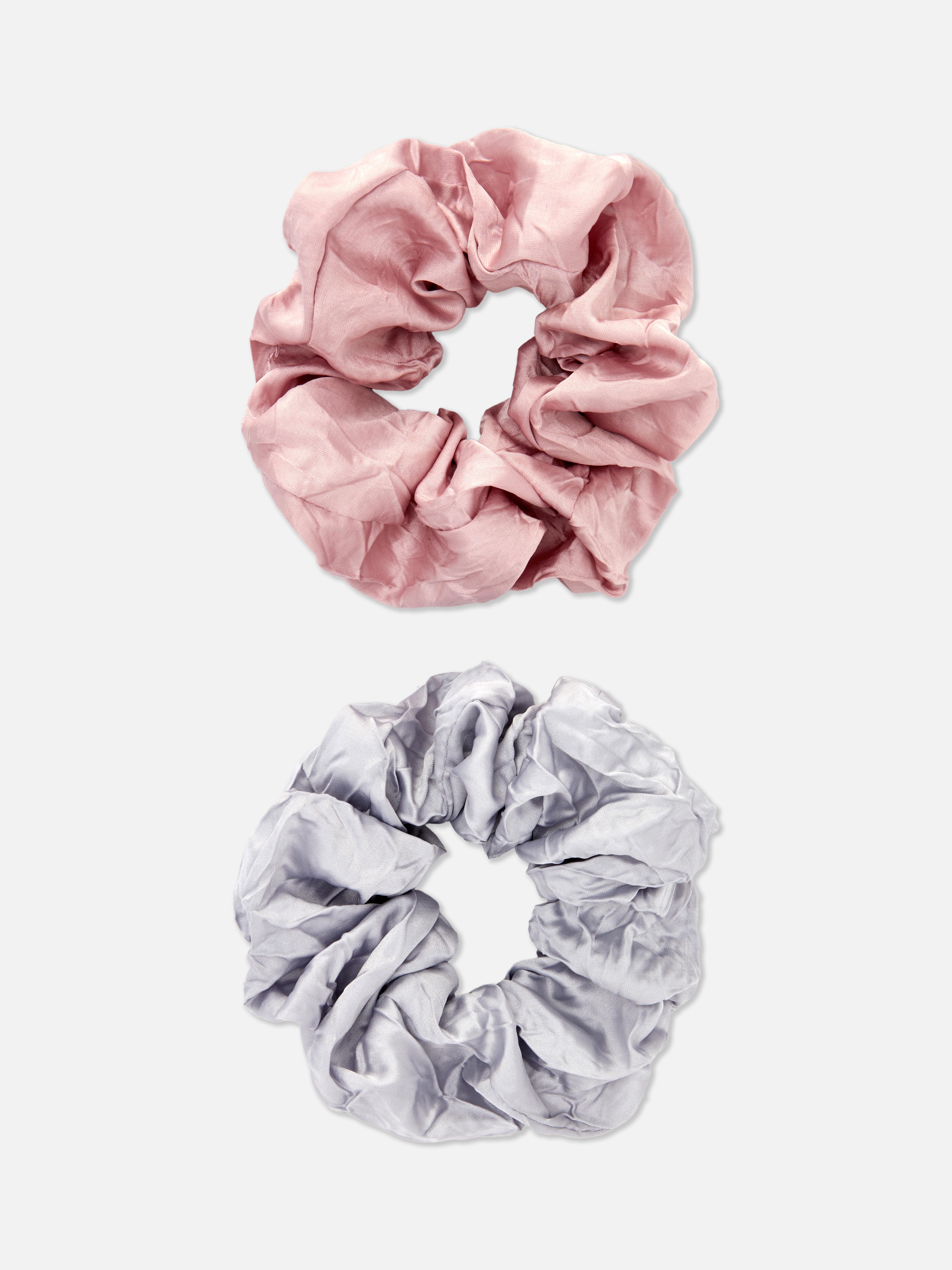 Elastice de păr din satin șifonat, set de 2 Două elastice de păr din satin