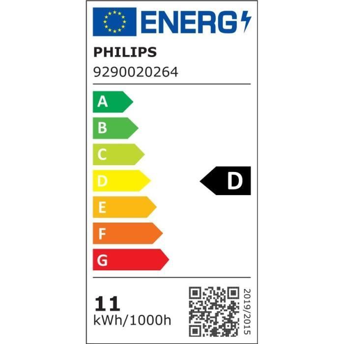 Bombilla LED Philips, equivalente a 100W, E27, luz blanca cálida, no regulable, cristal, paquete de 2