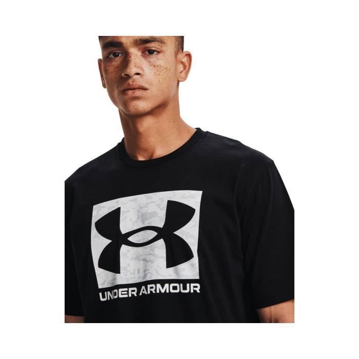 T-Shirt - UNDER ARMOUR - Abc Camo Boxed Logo SS - Noir - Homme - Manches courtes