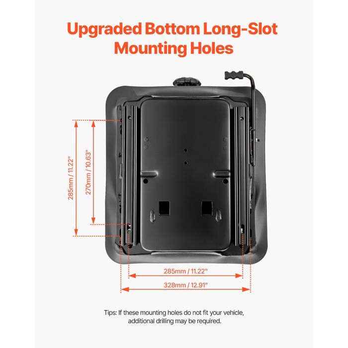 Kit de suspensión universal para asiento de carretilla elevadora VEVOR - 49x42x15 cm - con funda para cargadora y cortacésped