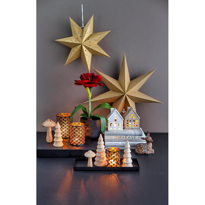 Portavelas de cerámica para el hogar, 10,6 x 8,7 x 14,2 cm.