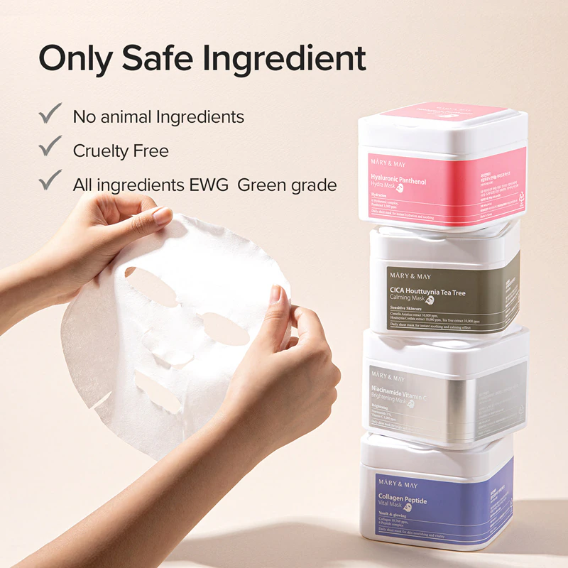 Mary&May Collagen Peptide Vital Mask Set mit Anti-Falten-Stoffmasken