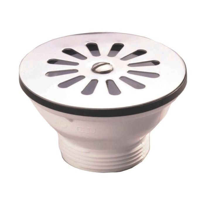 Sink drain for stoneware and composite materials, 60 mm hole, 84 mm diameter