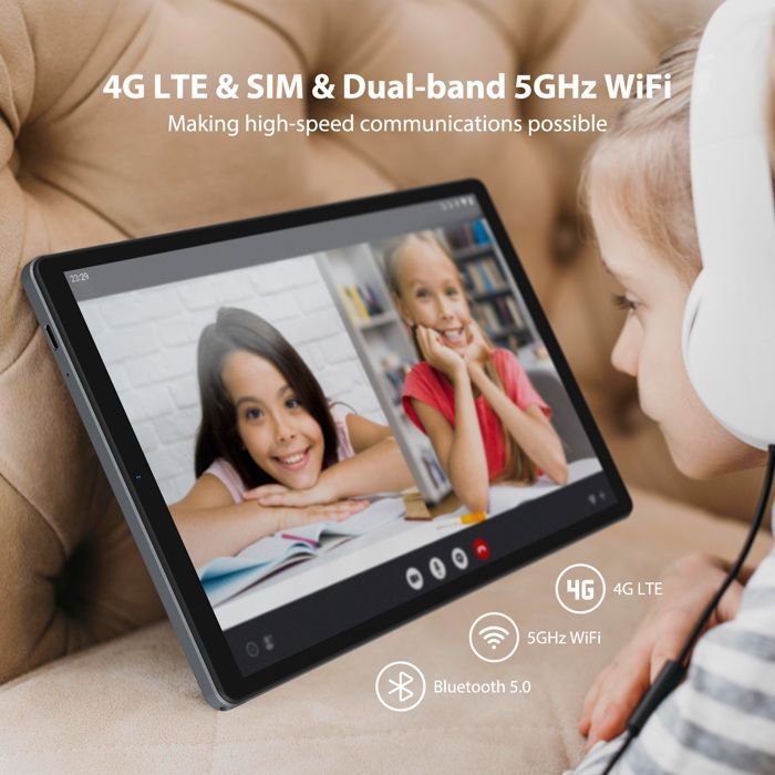Tablet POWMUS com tela sensível ao toque de 10,1