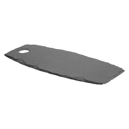 TACA Z NATURALNEGO ŁUPKA prostokątna czarna 45x18 cm