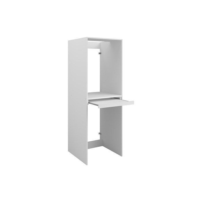 Meuble pour machine à laver et sèche-linge – Blanc – L64 x H184 cm – ERKANO