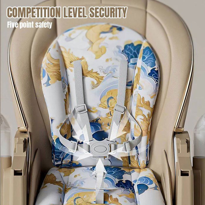 Chaise haute et balancelle bébé enfant - 0 mois à 72 mois - avec roulettes à cardan lisses, pliable, inclinable, chaise haute bébé