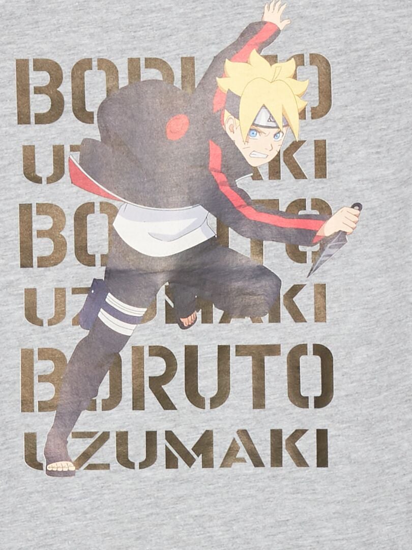 Camiseta 'Boruto' - cinza