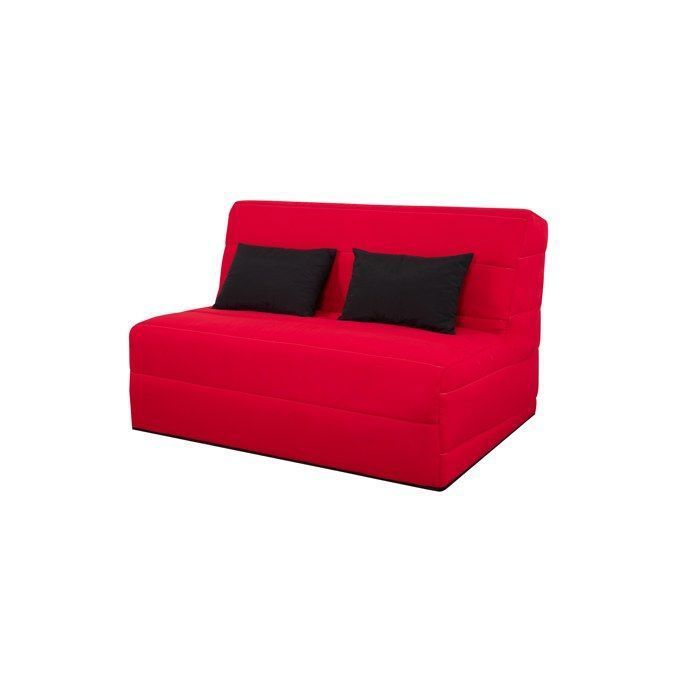 OLIVIA BZ convertible sofa bed - RELAXIMA - Sleeping area 140 x 190 cm, pearl red