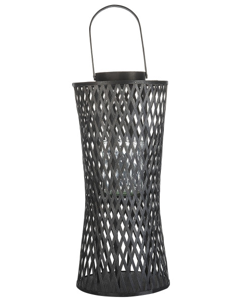 Lampion świecznik bambusowy czarny 58 cm