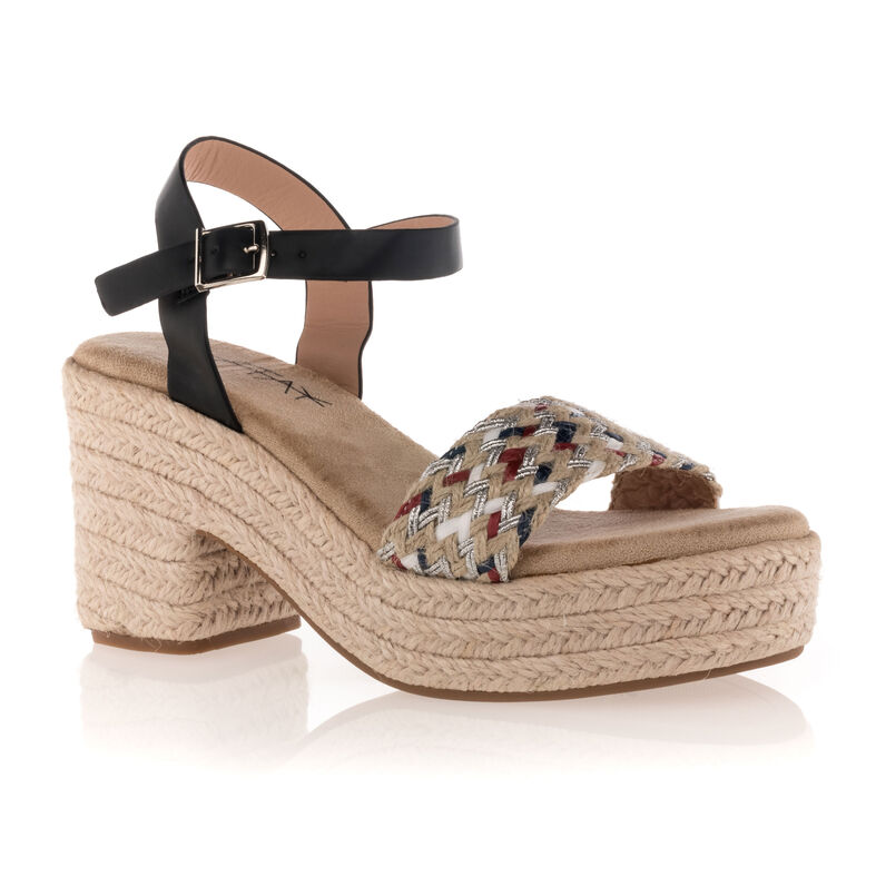 Schwarze Damensandalen / Zehenfreie Schuhe