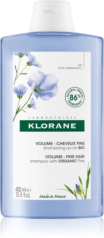 Klorane Flax Fiber Bio šampūns plāniem un plakaniem matiem