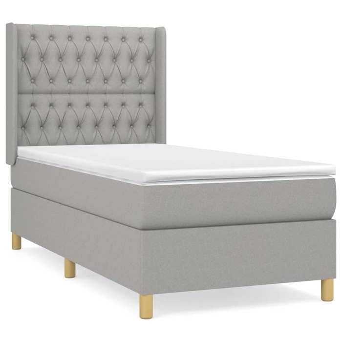 Lattenbodem met matras - Maison Exclusive - 90x200 cm - Lichtgrijs - Maximale ontspanning