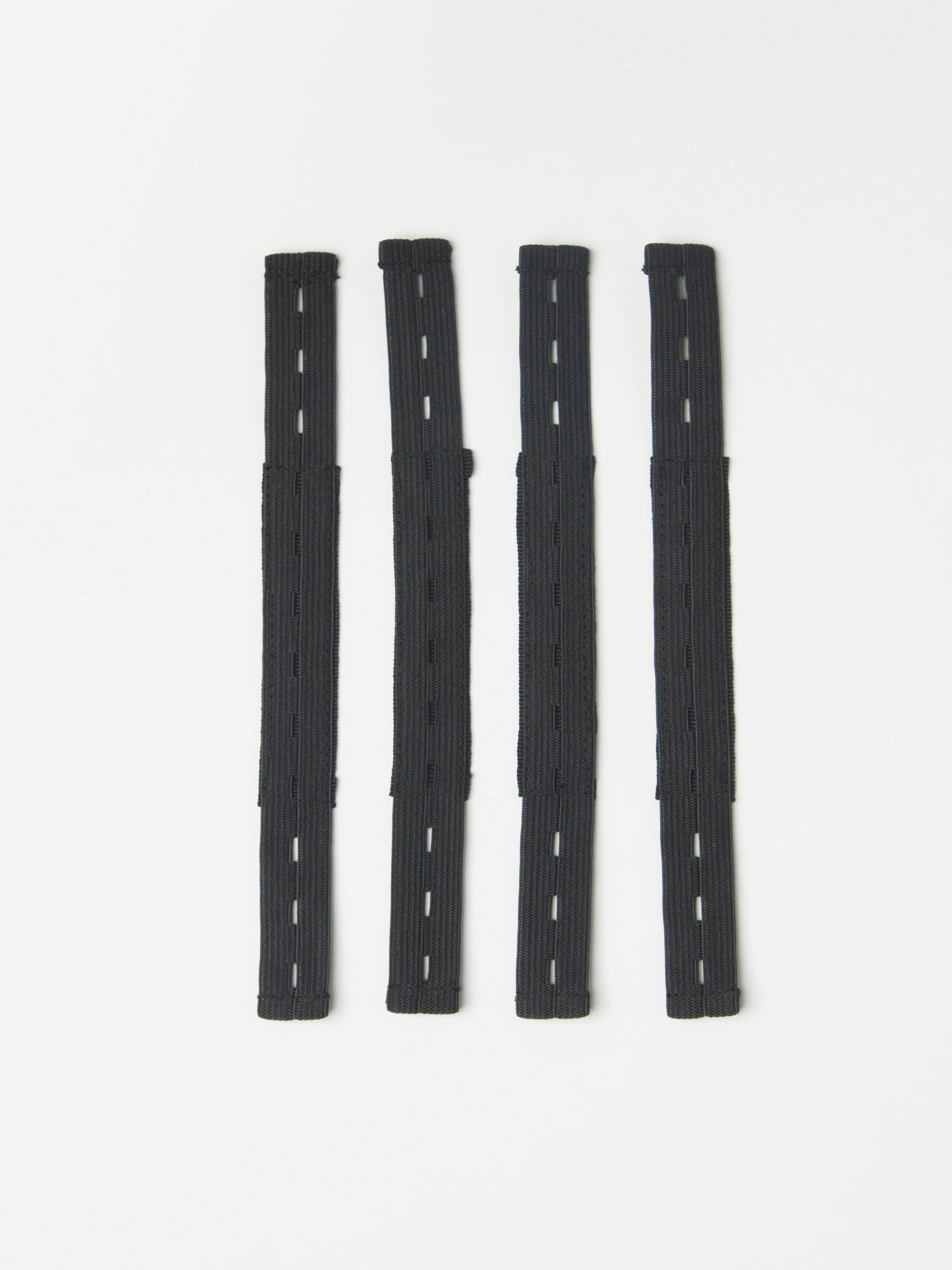 Curele elastice pentru picioare, pachet de 4, negre