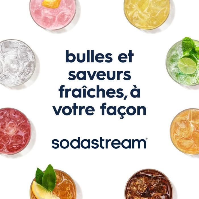 Machine à soda et eau pétillante SODASTREAM - TERRA Noire - 1 bouteille compatible lave-vaisselle - 1 recharge de gaz 60L