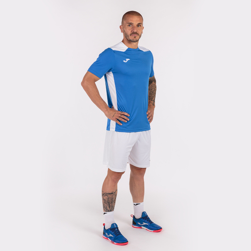 Camiseta Manga Corta Joma Championship Vi Royal Blanco