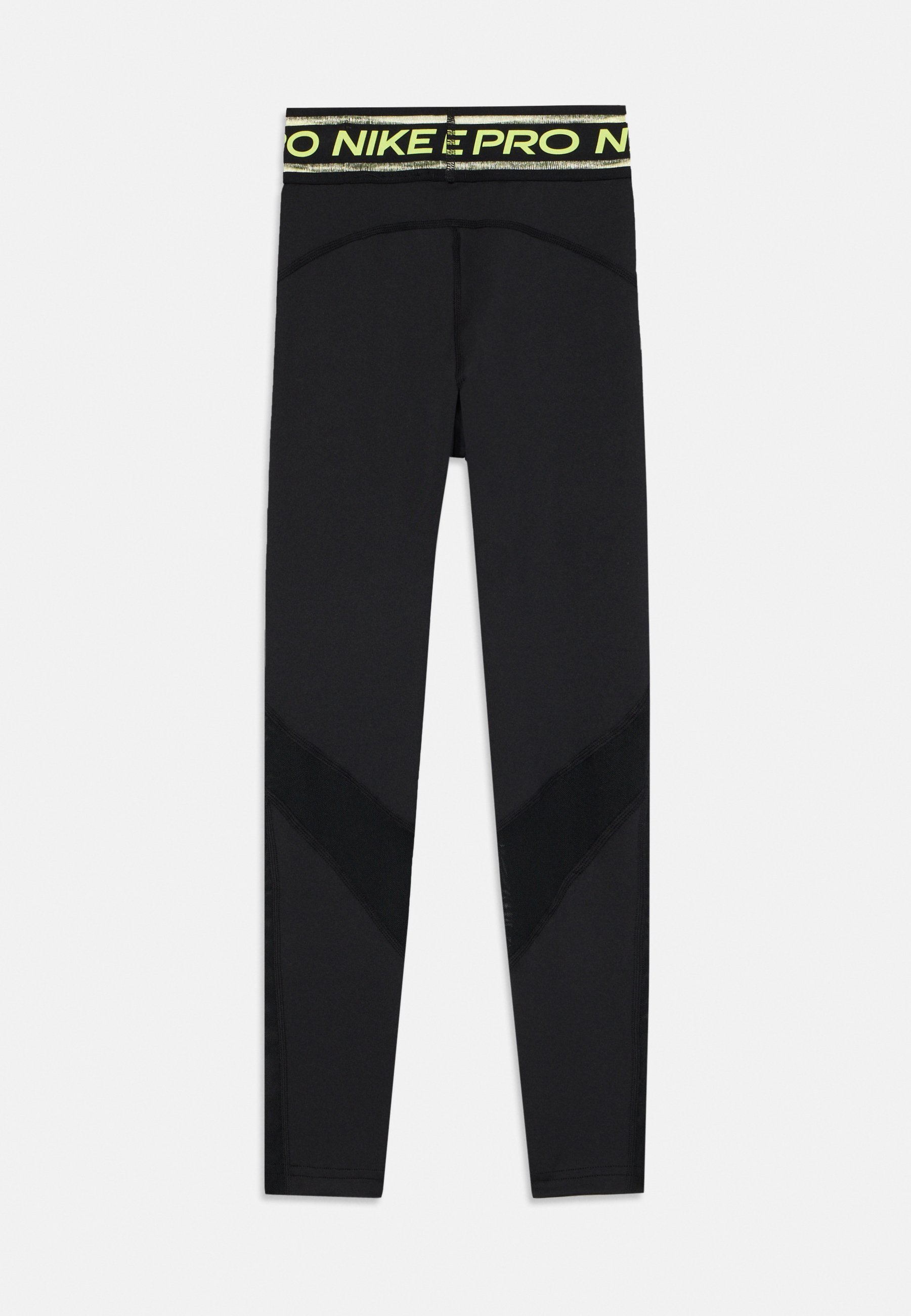 Nike Performance SPORT UNISEX - Legginsy - Spodnie - czarne/cytrynowe