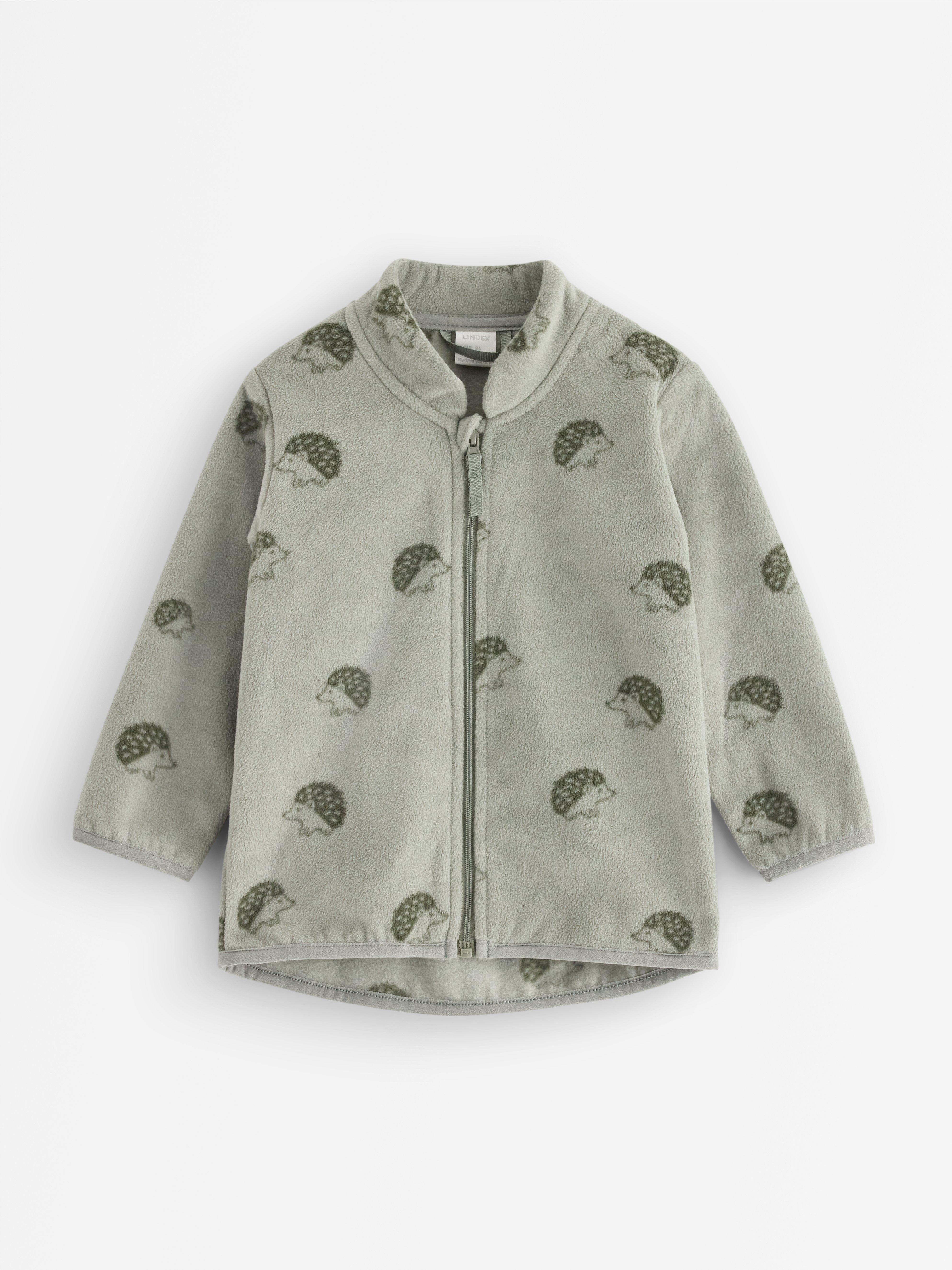 Jacka i microfleece Verde claro acinzentado
